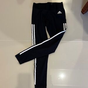 Adidas Women's Black Joggers with White Stripes